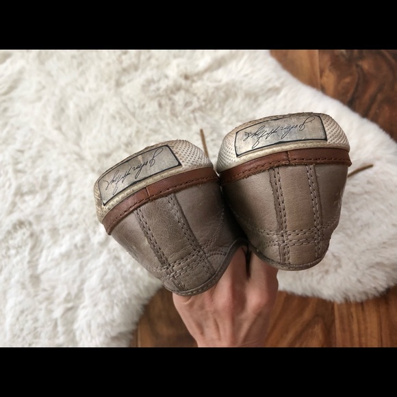 Frye Taupe Aged Leather Sneakers - Picture 5 of 7